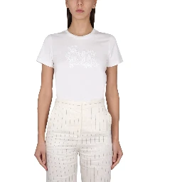 T-SHIRT WITH LOGO EMBROIDERY