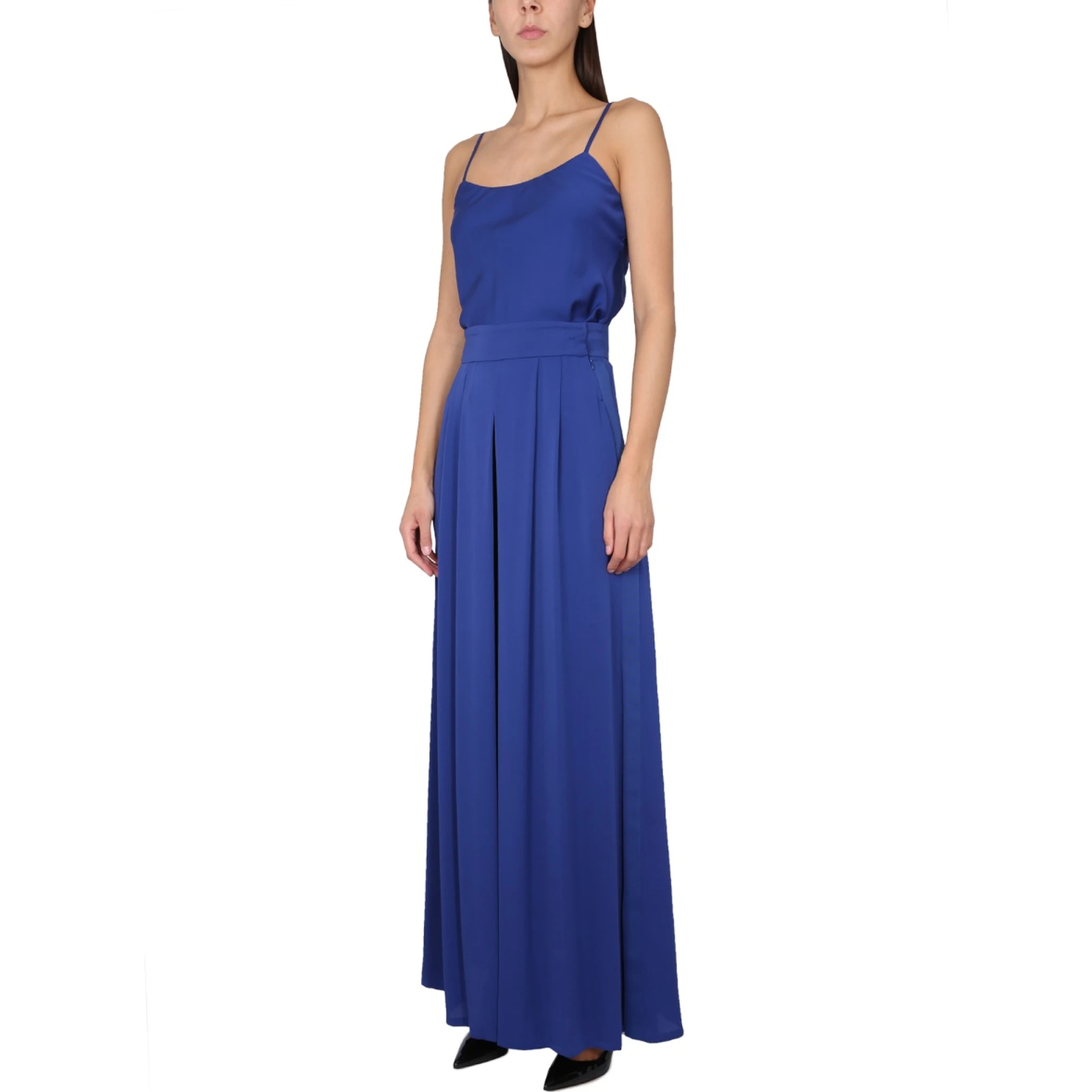 WIDE SILK TUXEDO PANTS