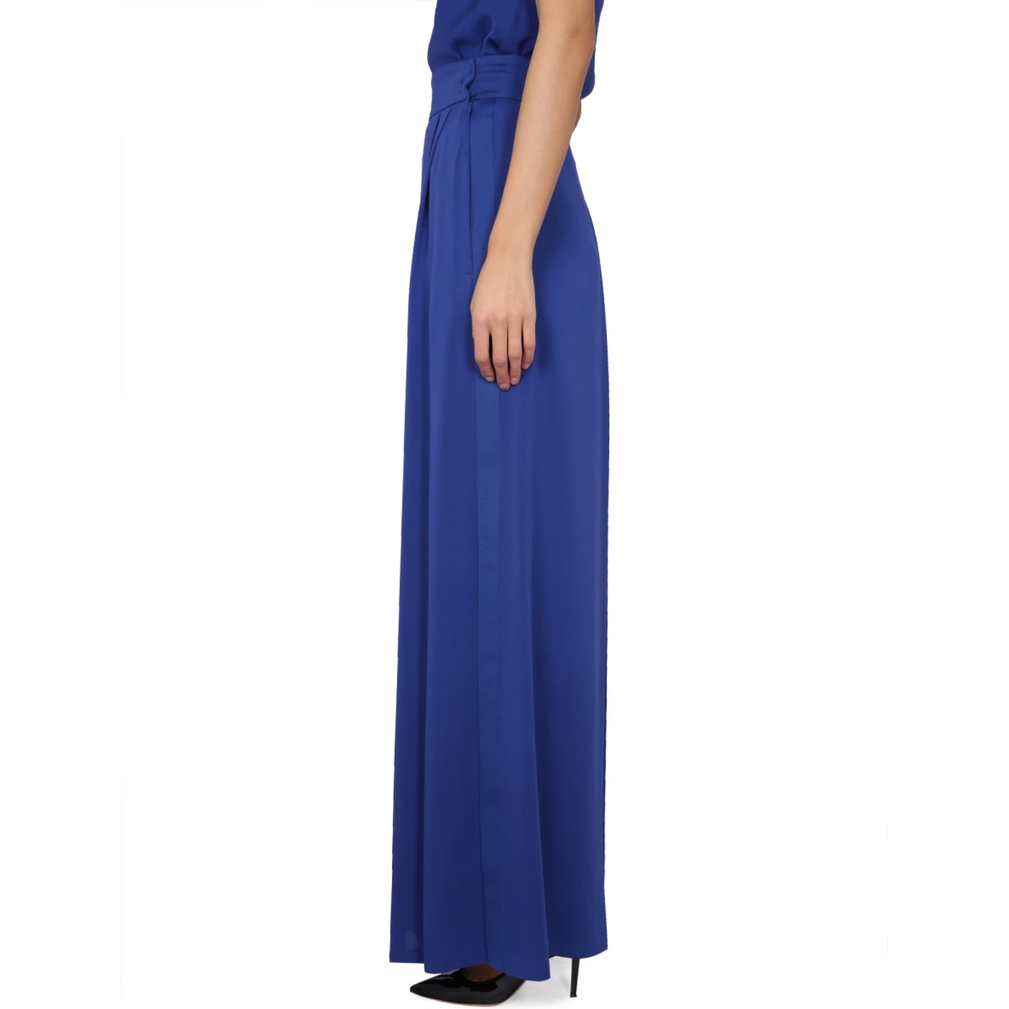 WIDE SILK TUXEDO PANTS