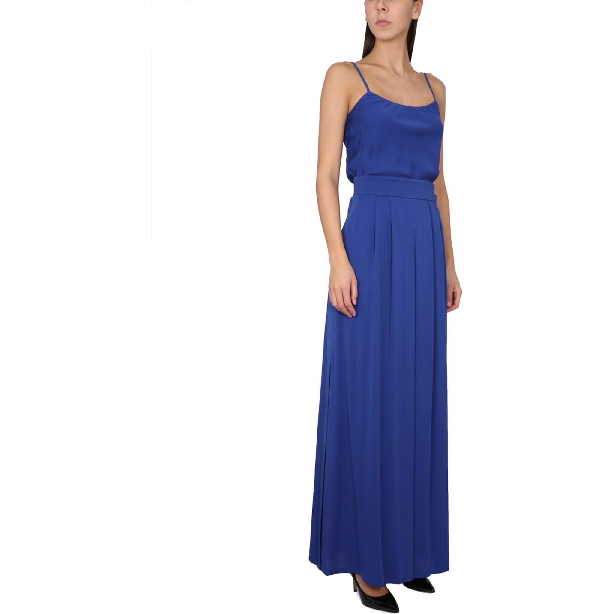 SILK CHARMEUSE TUXEDO TOP