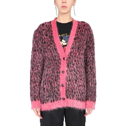 LEOPARD JACQUARD CARDIGAN