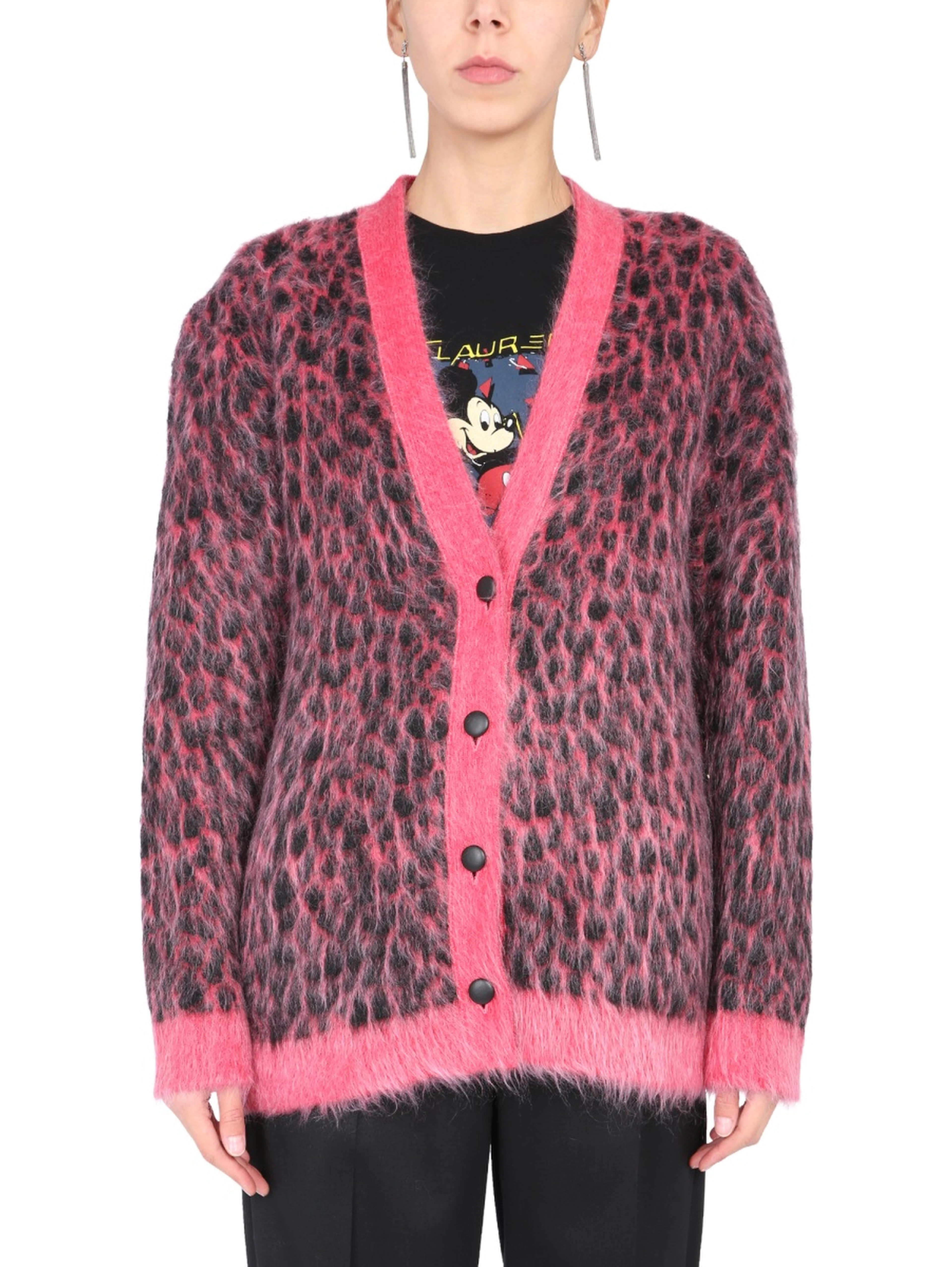 LEOPARD JACQUARD CARDIGAN