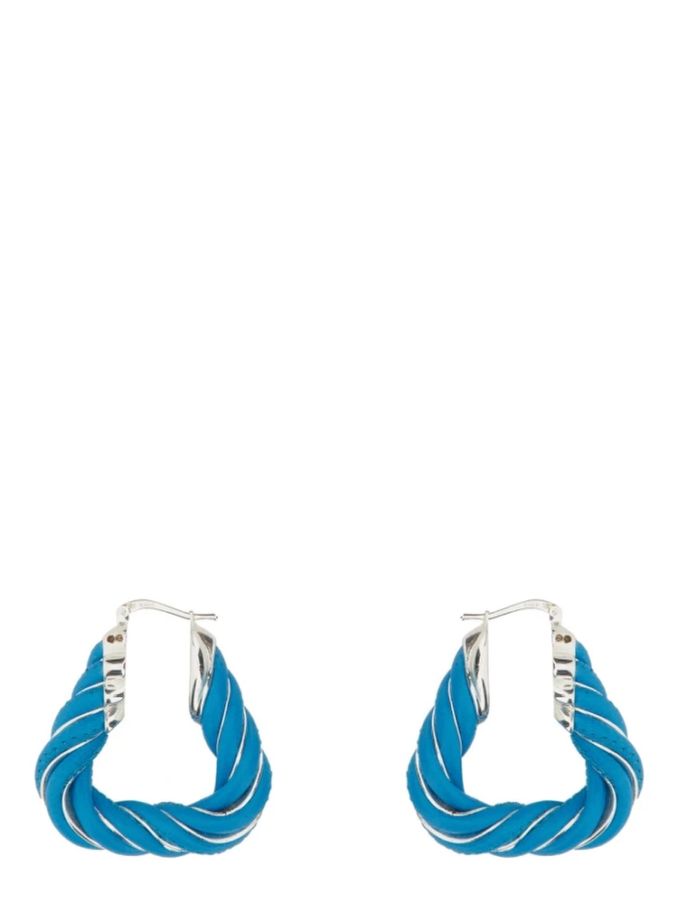 TRIANGULAR TWIST HOOP EARRINGS