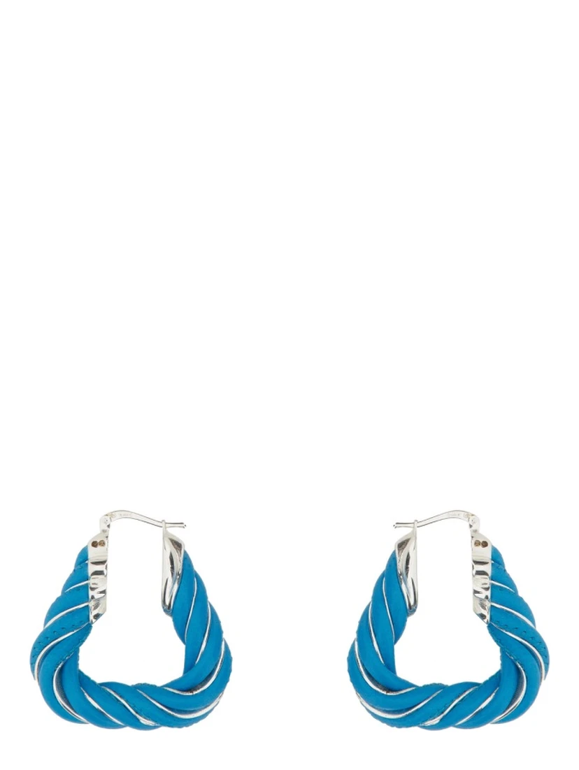 TRIANGULAR TWIST HOOP EARRINGS