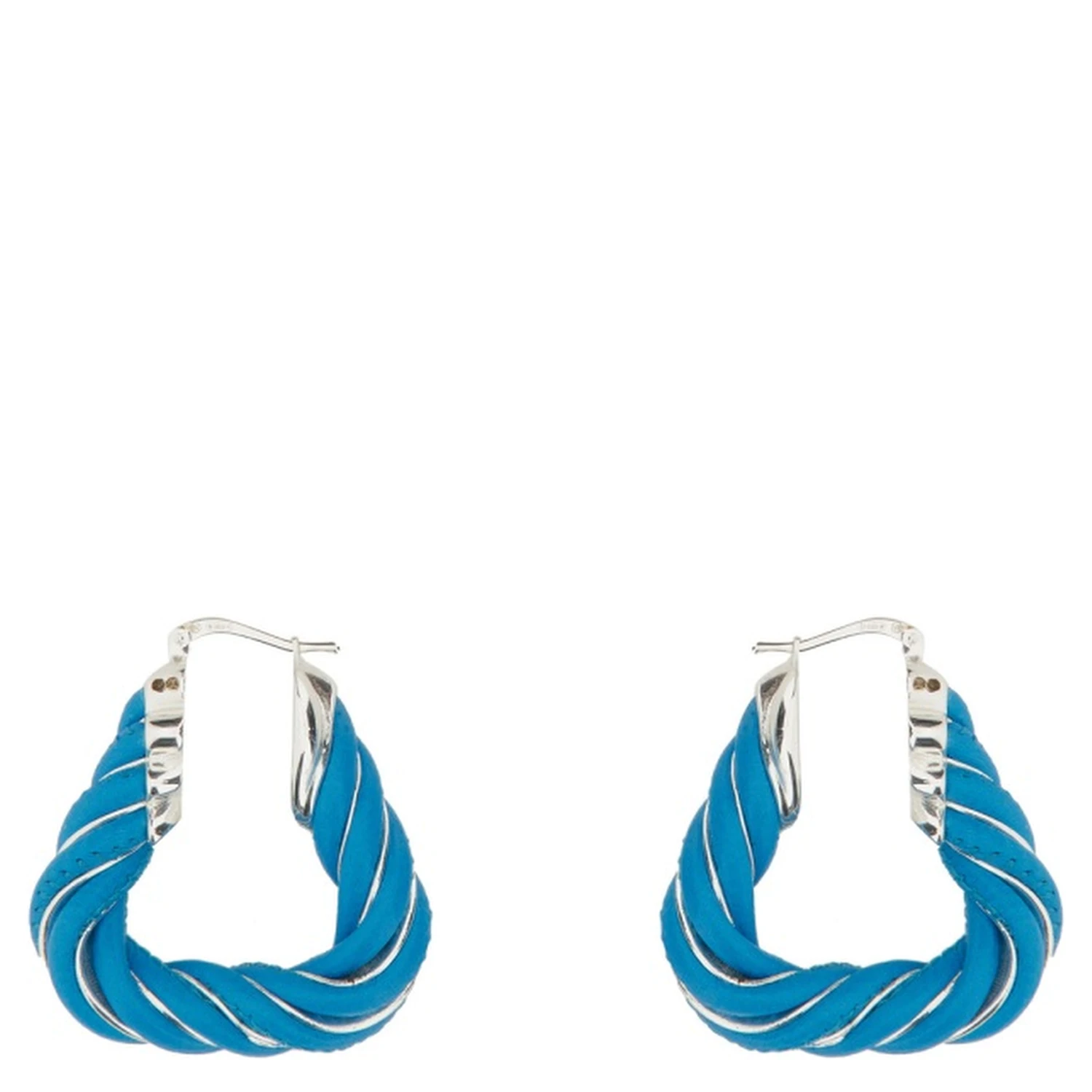 TRIANGULAR TWIST HOOP EARRINGS