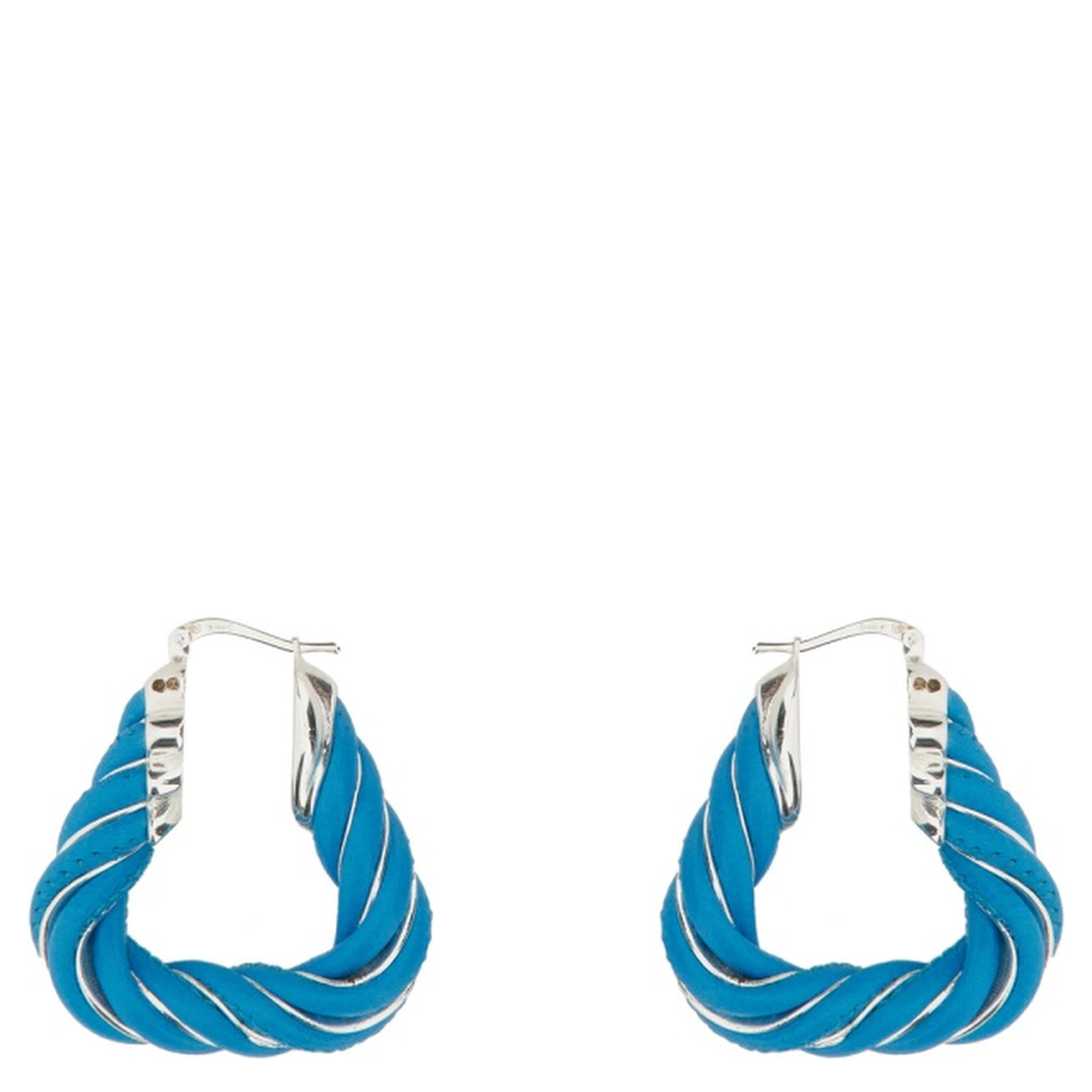 TRIANGULAR TWIST HOOP EARRINGS