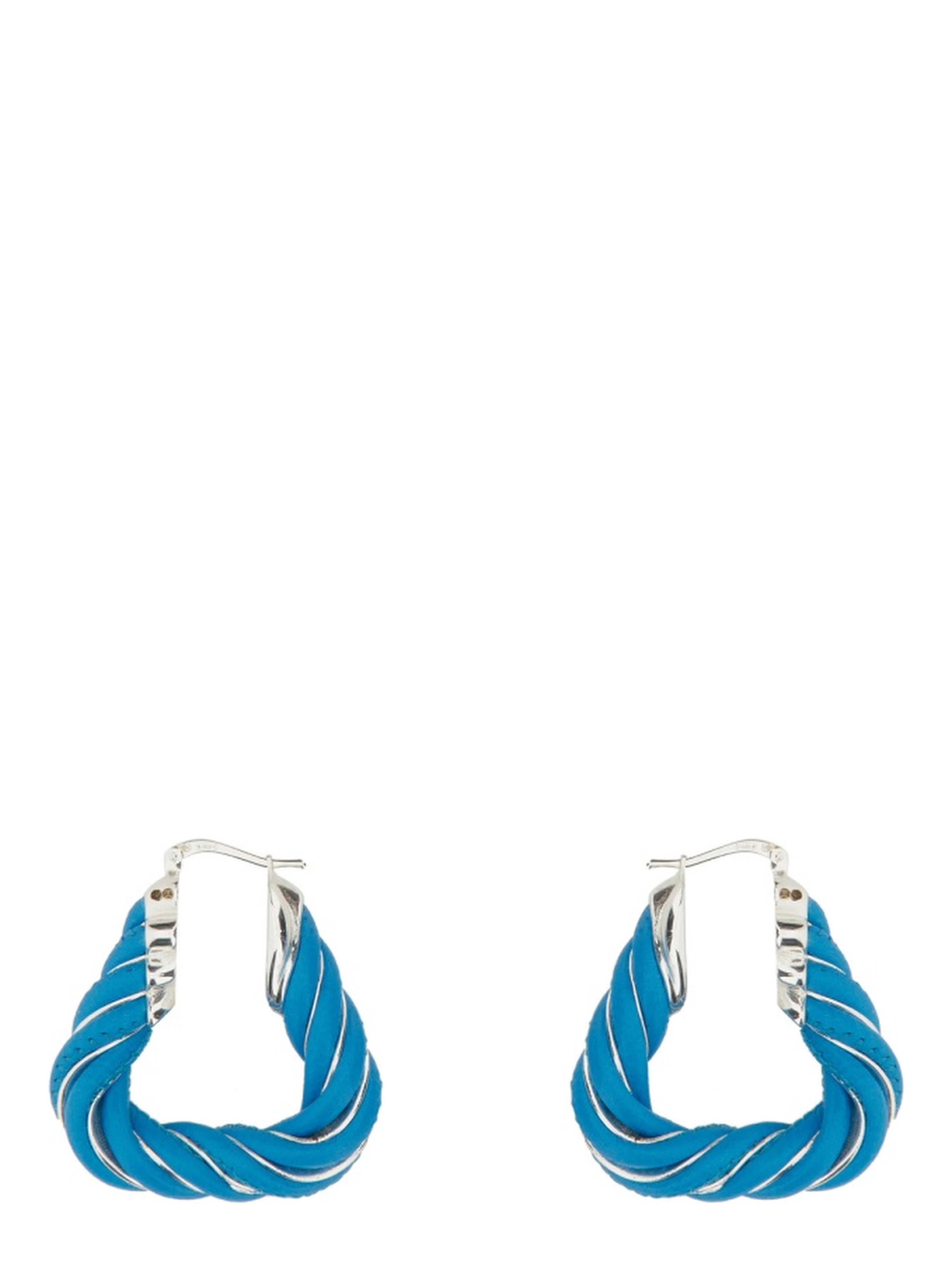 TRIANGULAR TWIST HOOP EARRINGS
