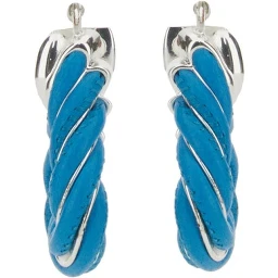 TRIANGULAR TWIST HOOP EARRINGS