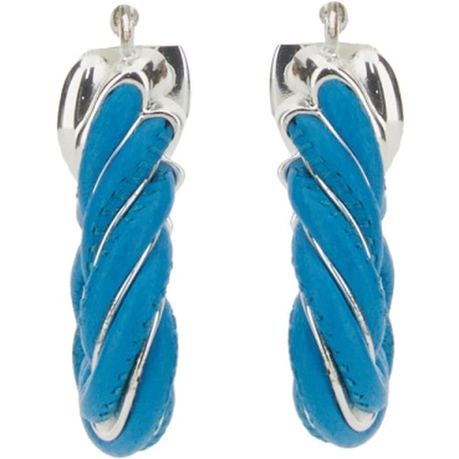 TRIANGULAR TWIST HOOP EARRINGS