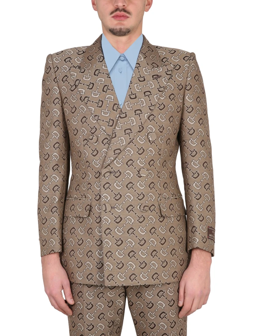MAXI CLAMP PATTERN COTTON JACKET