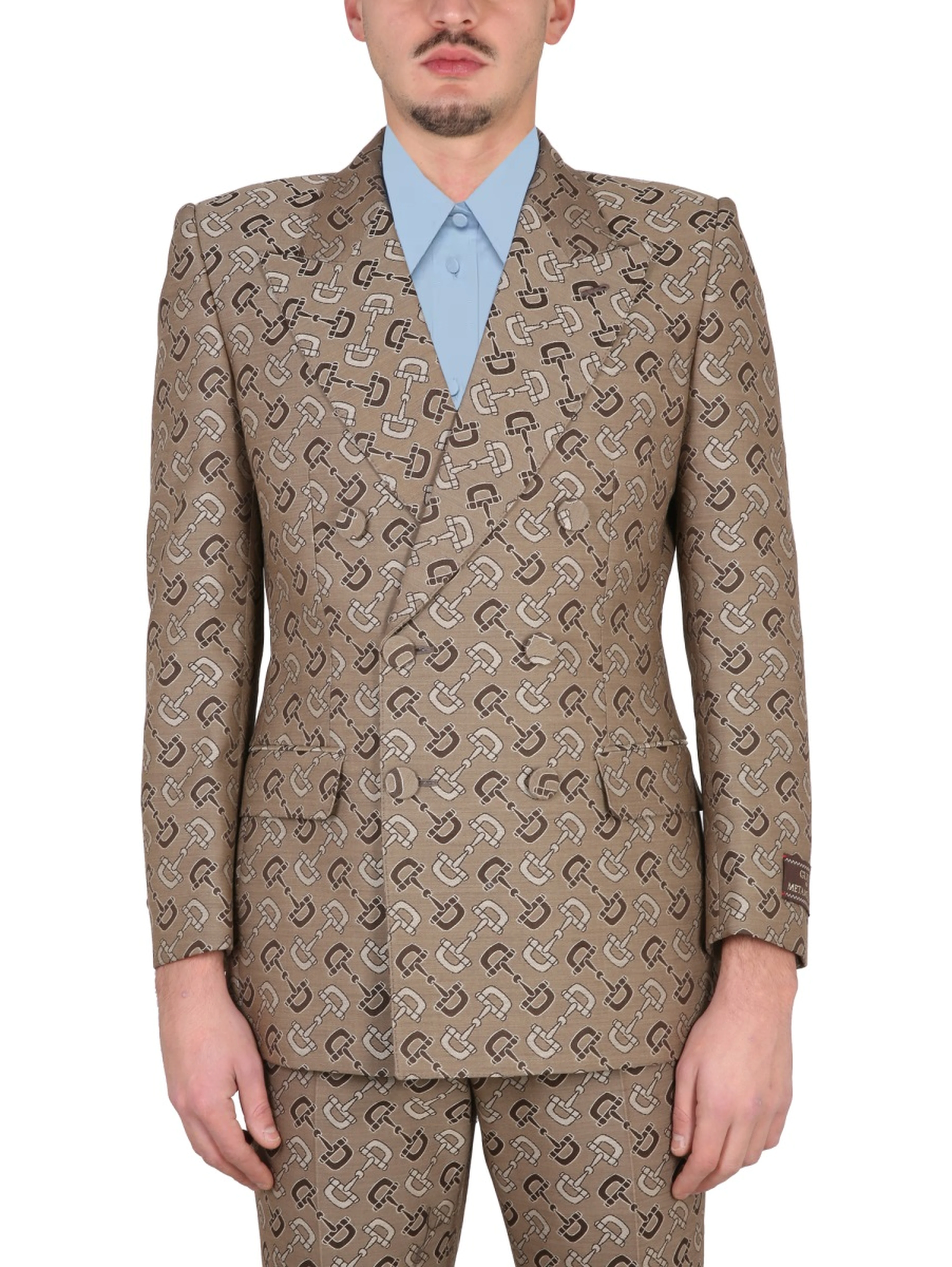 MAXI CLAMP PATTERN COTTON JACKET