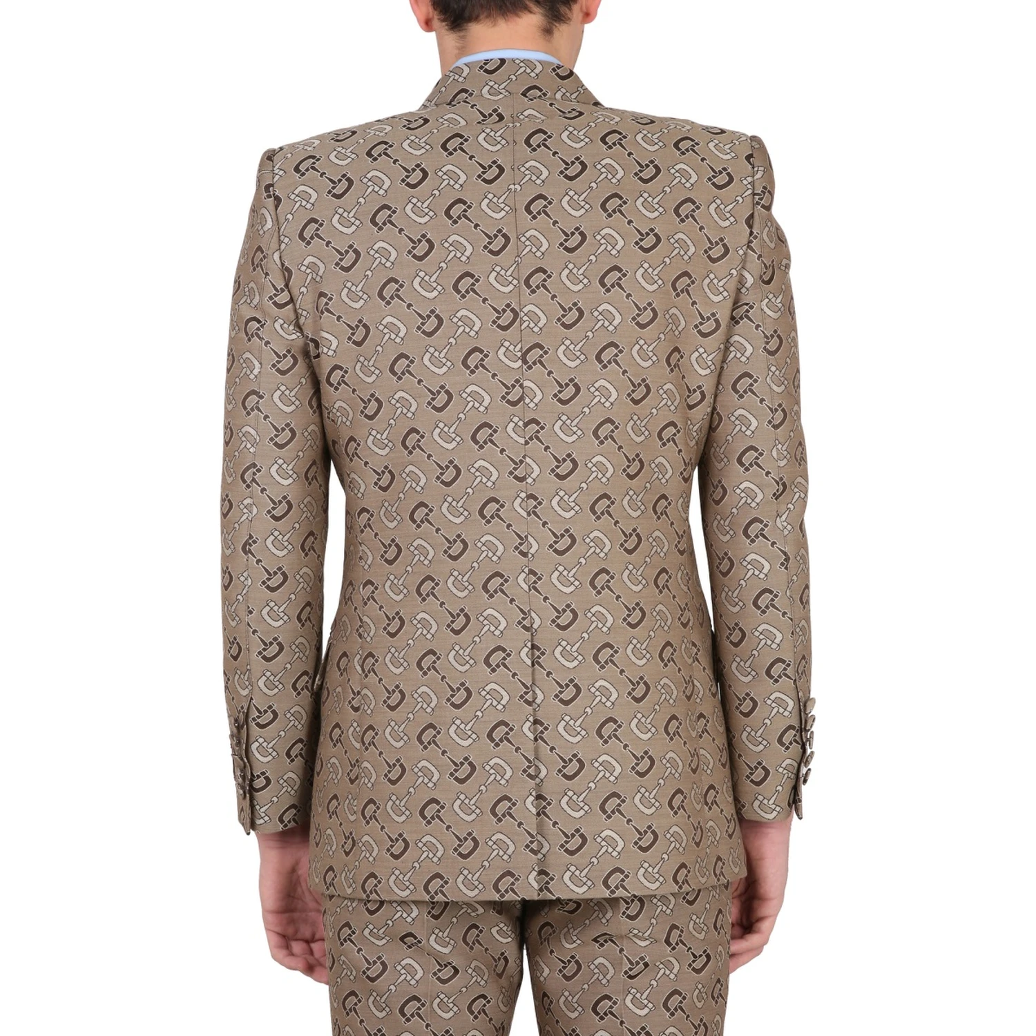 MAXI CLAMP PATTERN COTTON JACKET