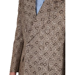 MAXI CLAMP PATTERN COTTON JACKET