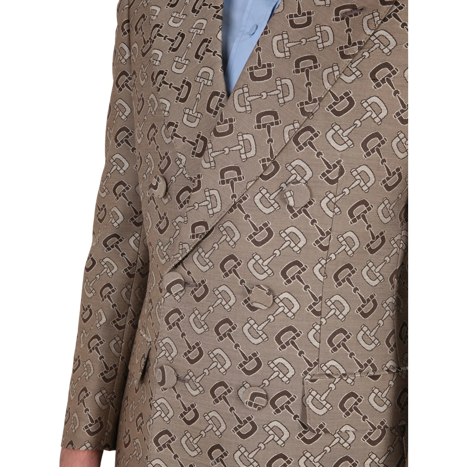 MAXI CLAMP PATTERN COTTON JACKET