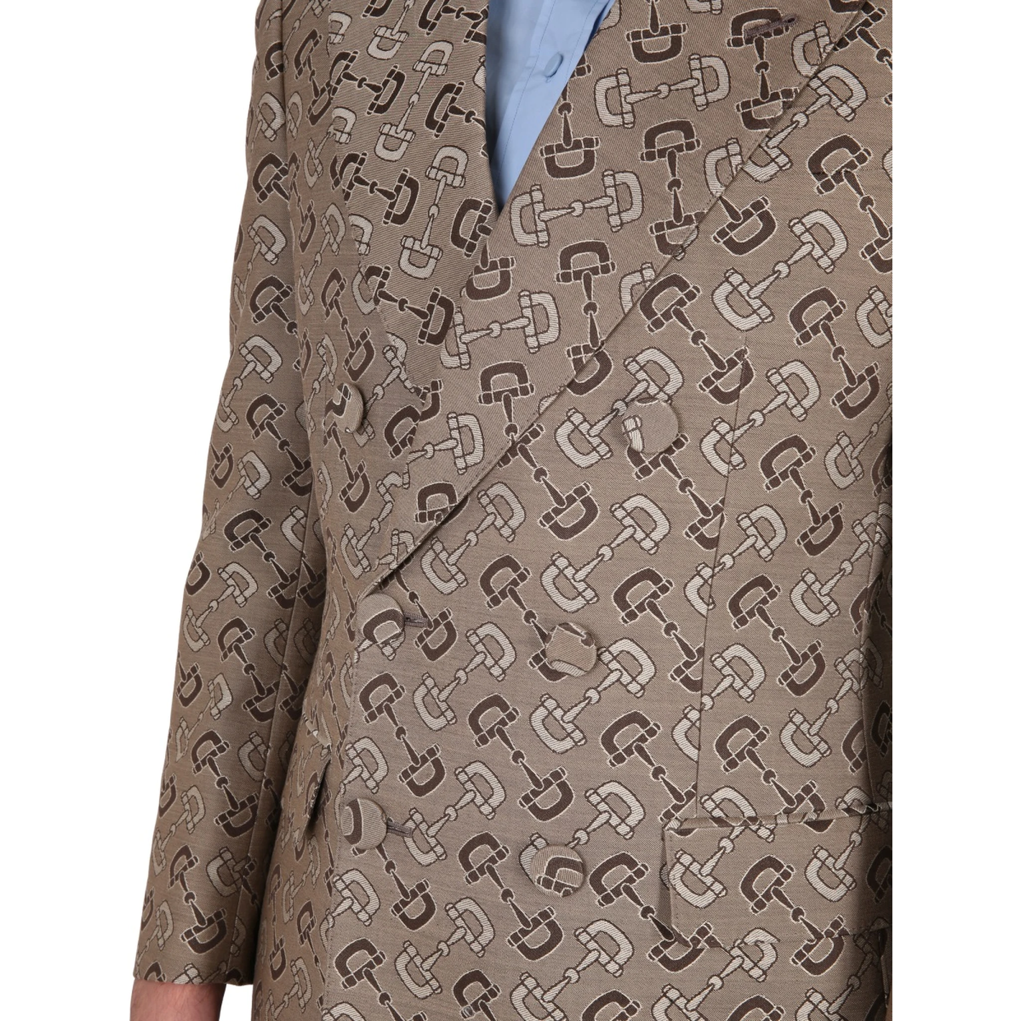 MAXI CLAMP PATTERN COTTON JACKET