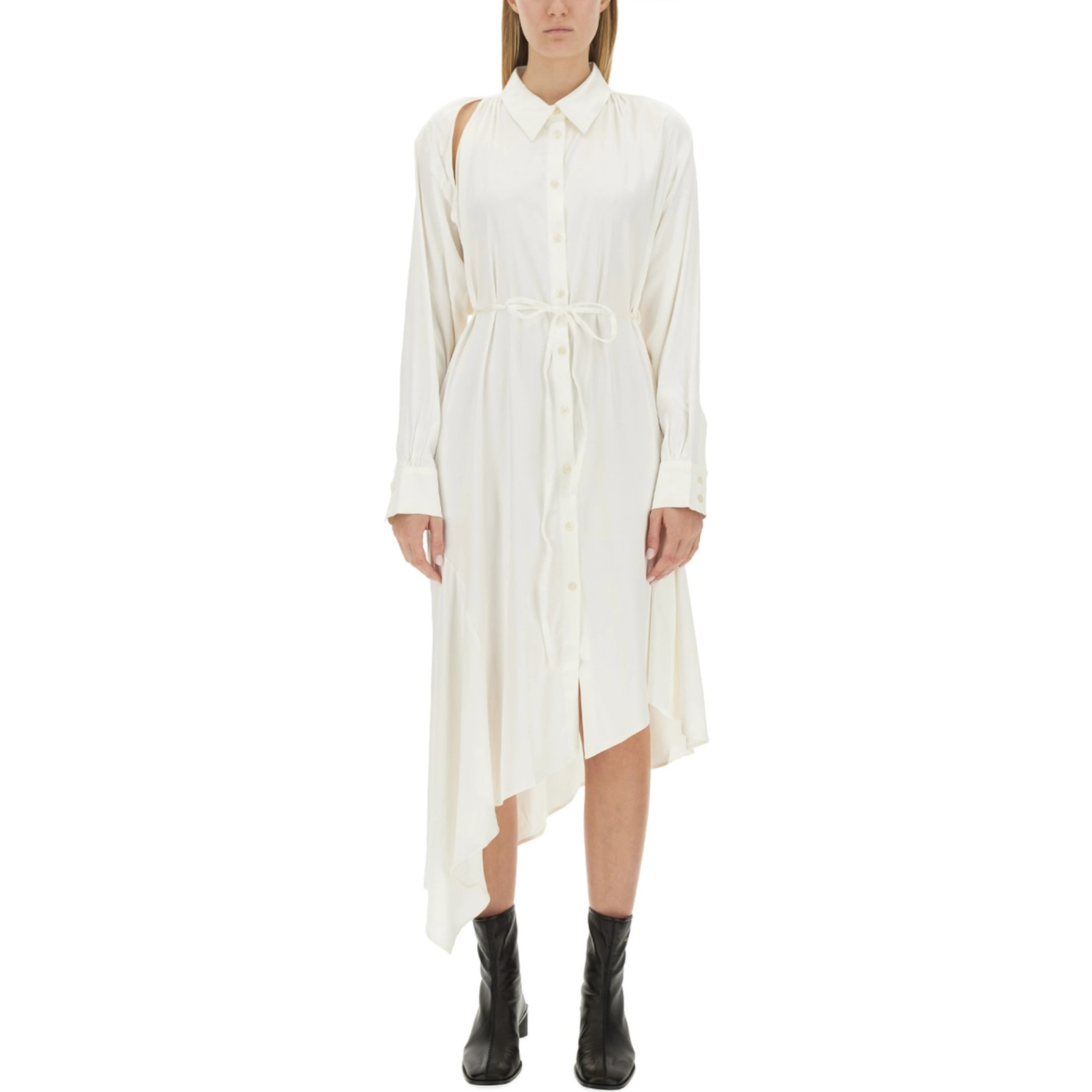 SATIN CHEMISIER DRESS