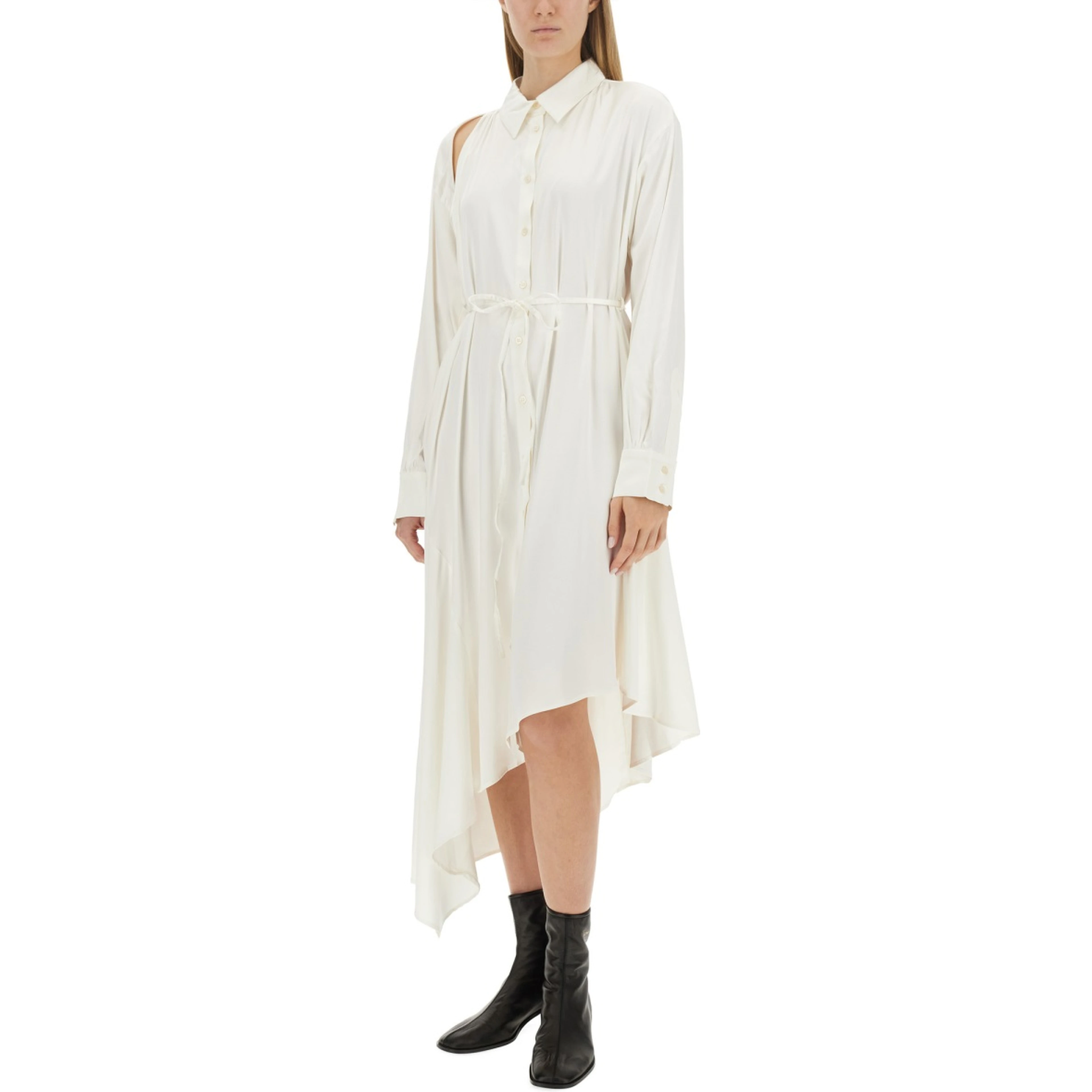SATIN CHEMISIER DRESS