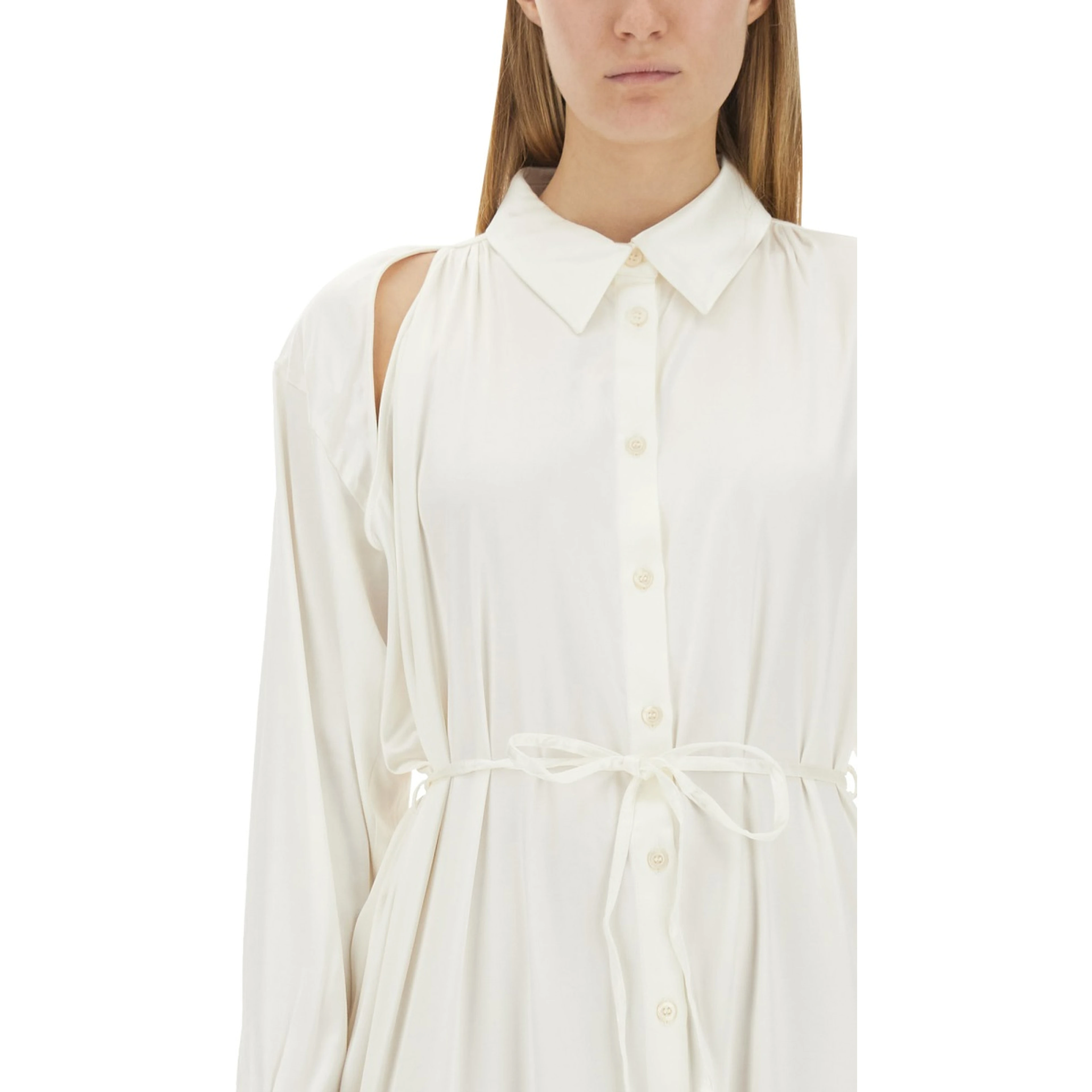 SATIN CHEMISIER DRESS