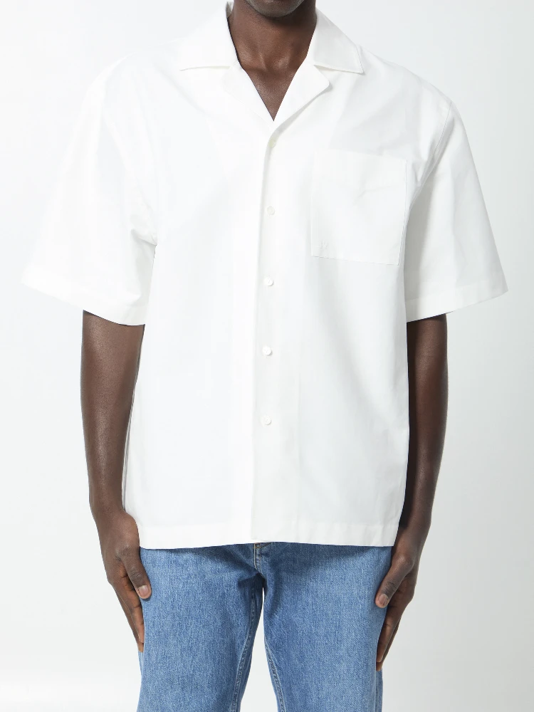 Compact cotton canvas shirt
