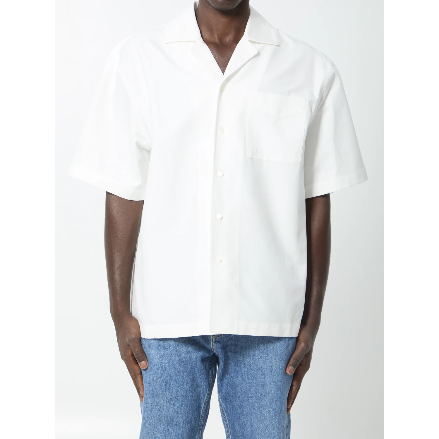 Compact cotton canvas shirt