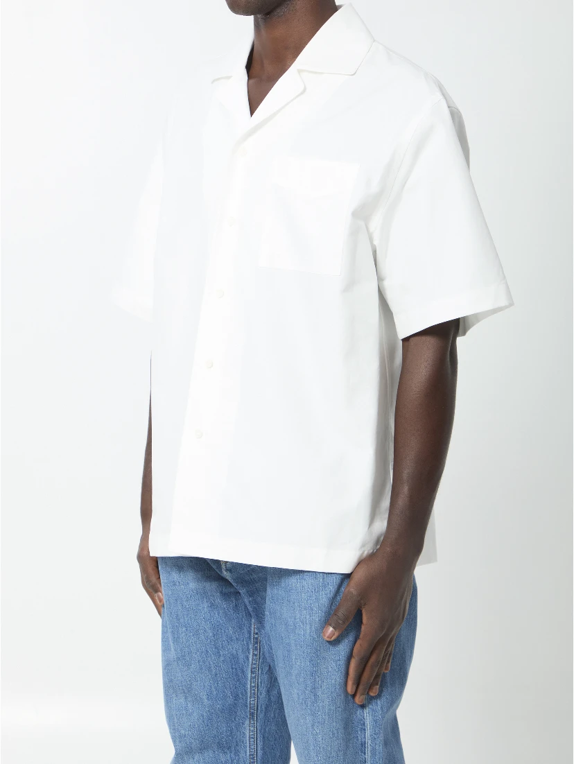 Compact cotton canvas shirt