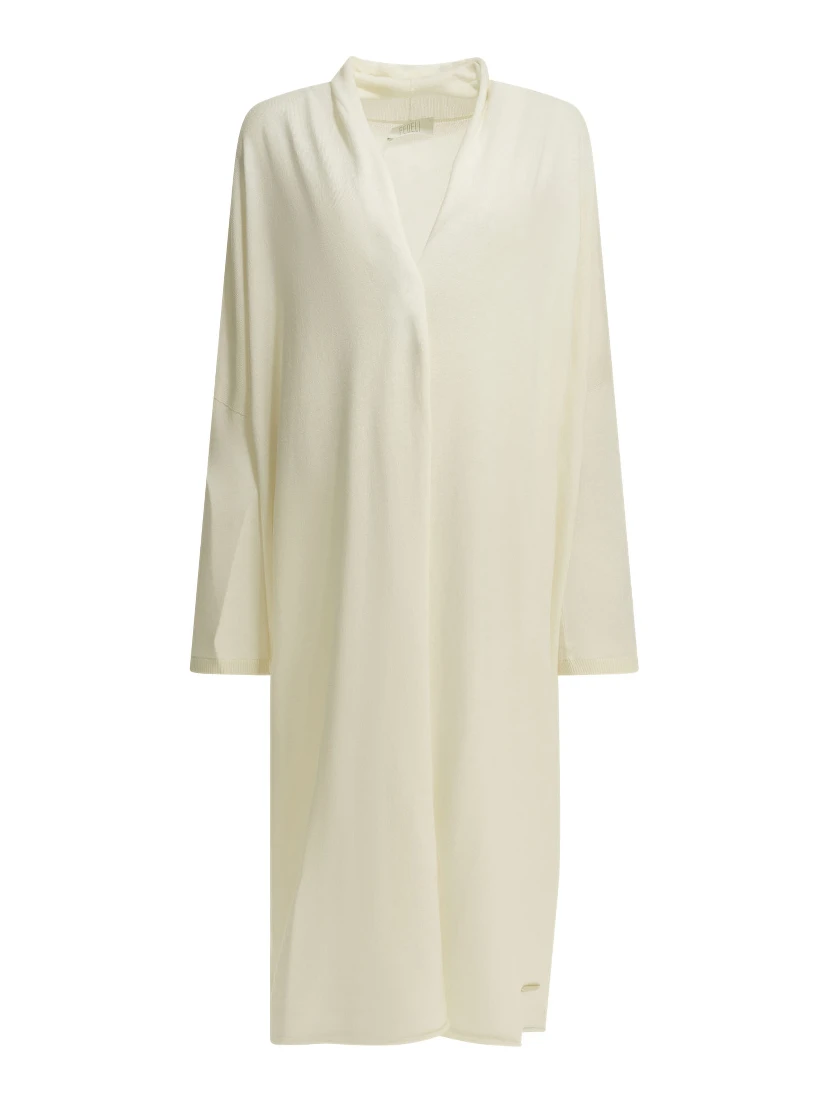 Cotton and cashmere long cardigan