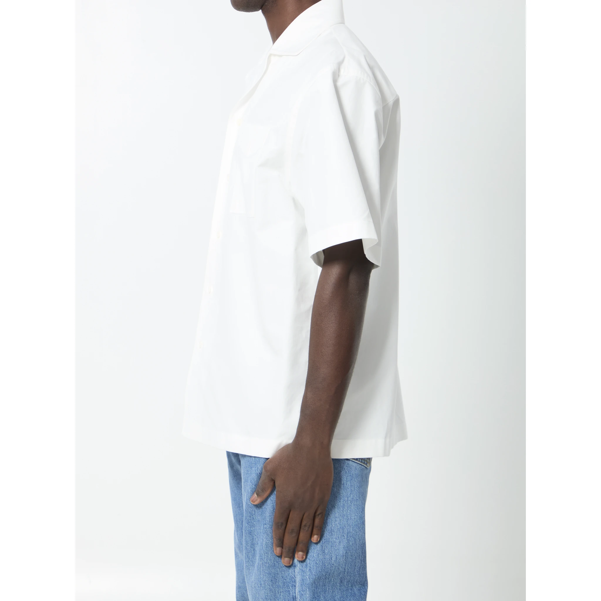 Compact cotton canvas shirt