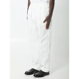 Compact cotton canvas trousers