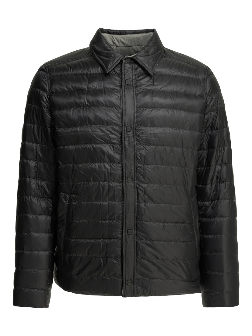 Reversible short down jacket