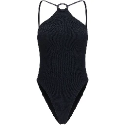 Black Polyamide One-Piece Swimsuit