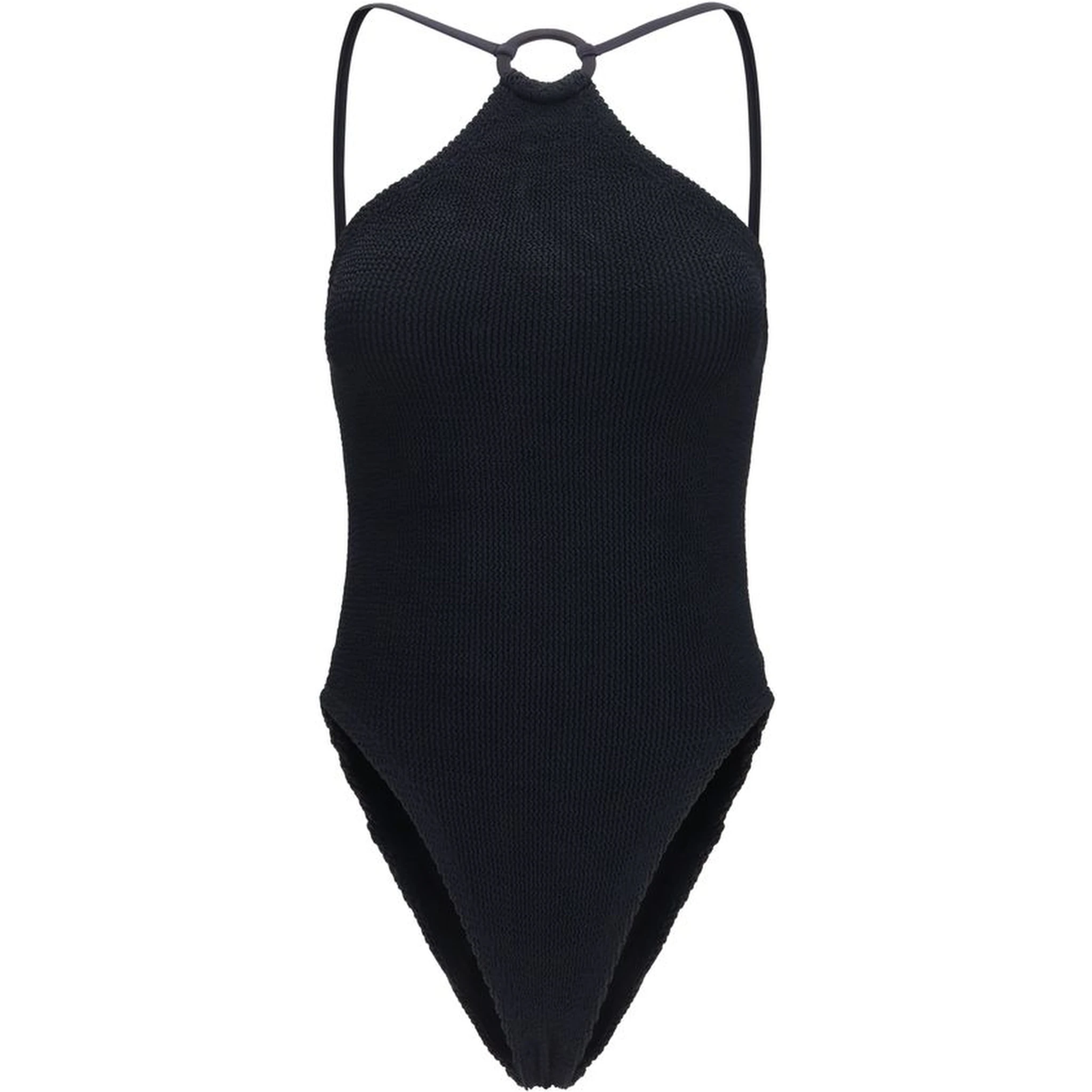 Black Polyamide One-Piece Swimsuit