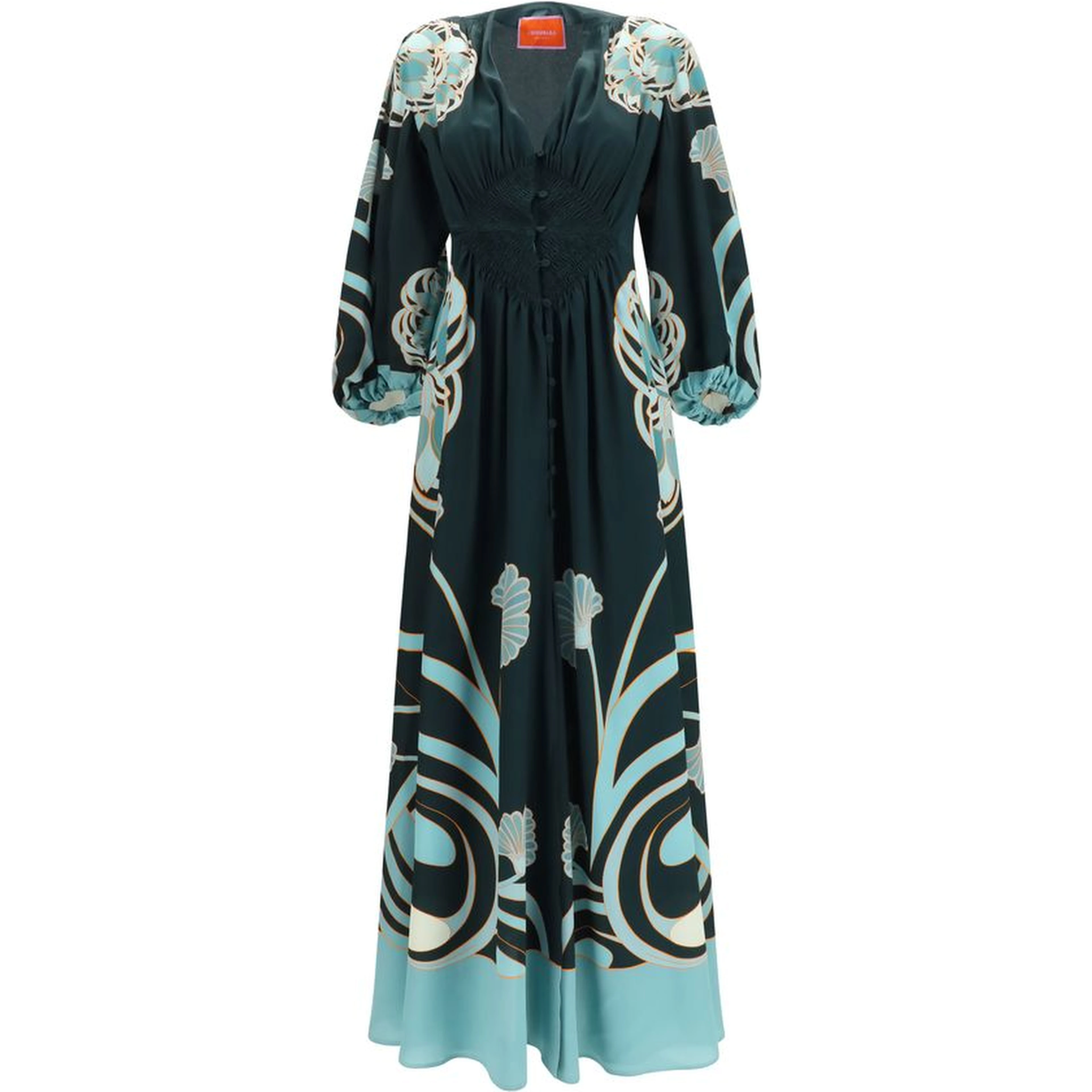Blue Silk Casual Dress