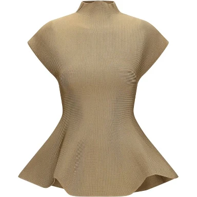 Beige Viscose Blouse