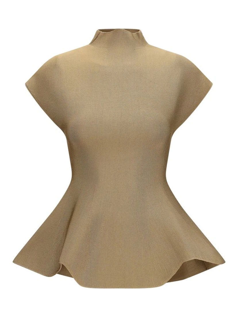 Beige Viscose Blouse