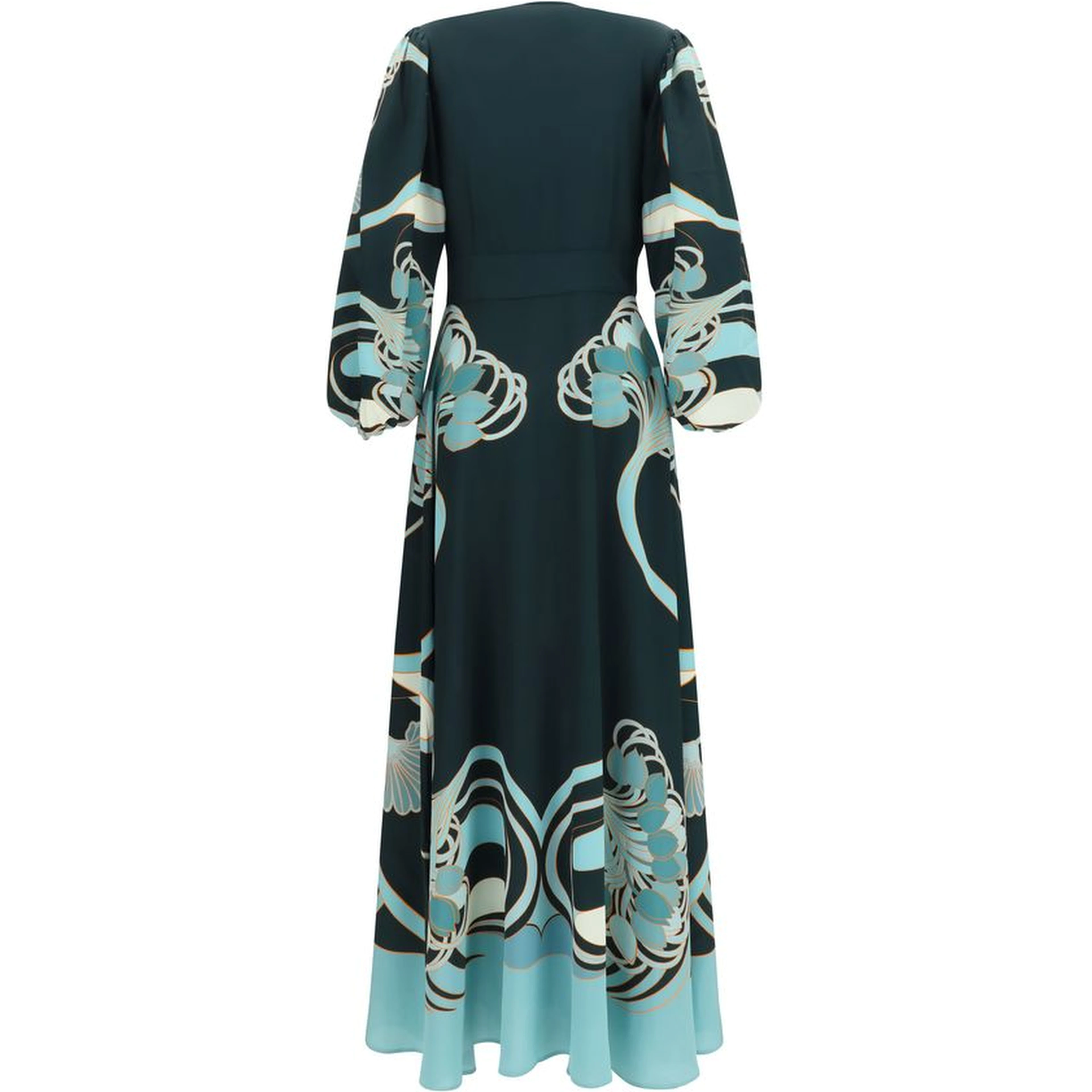 Blue Silk Casual Dress