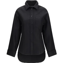 Black Cotton Dress Shirt