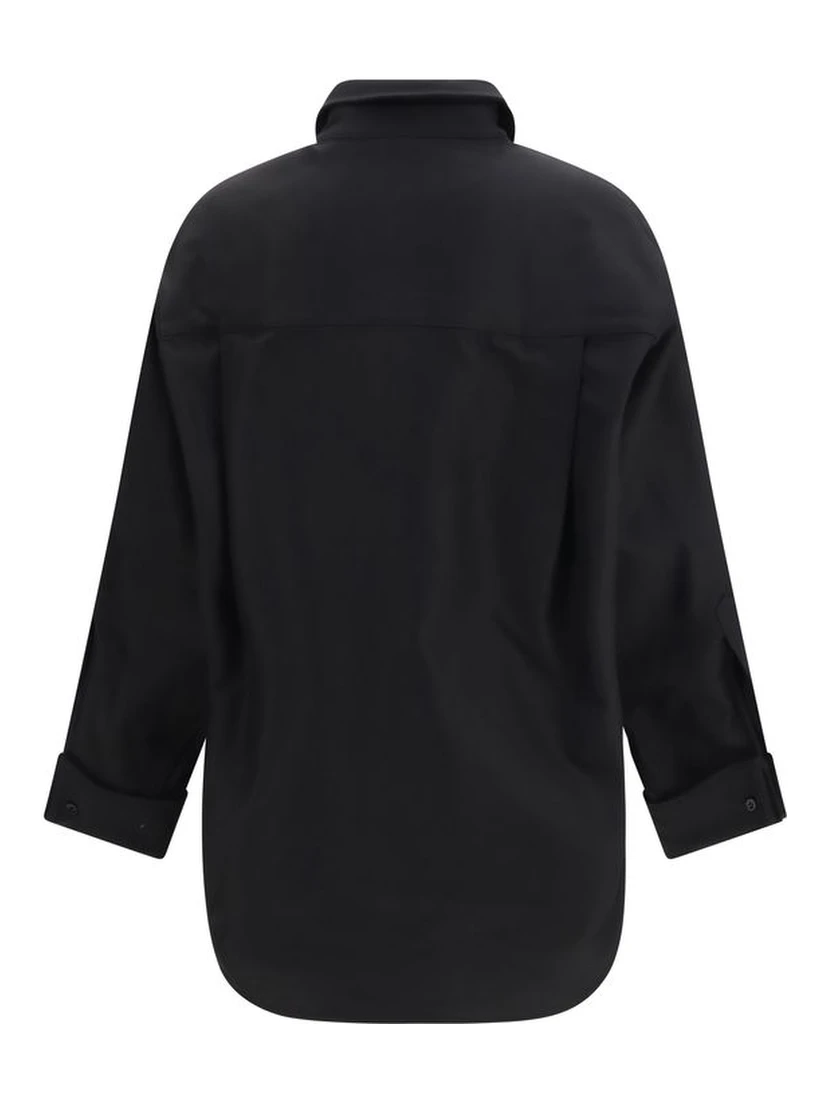 Black Cotton Dress Shirt