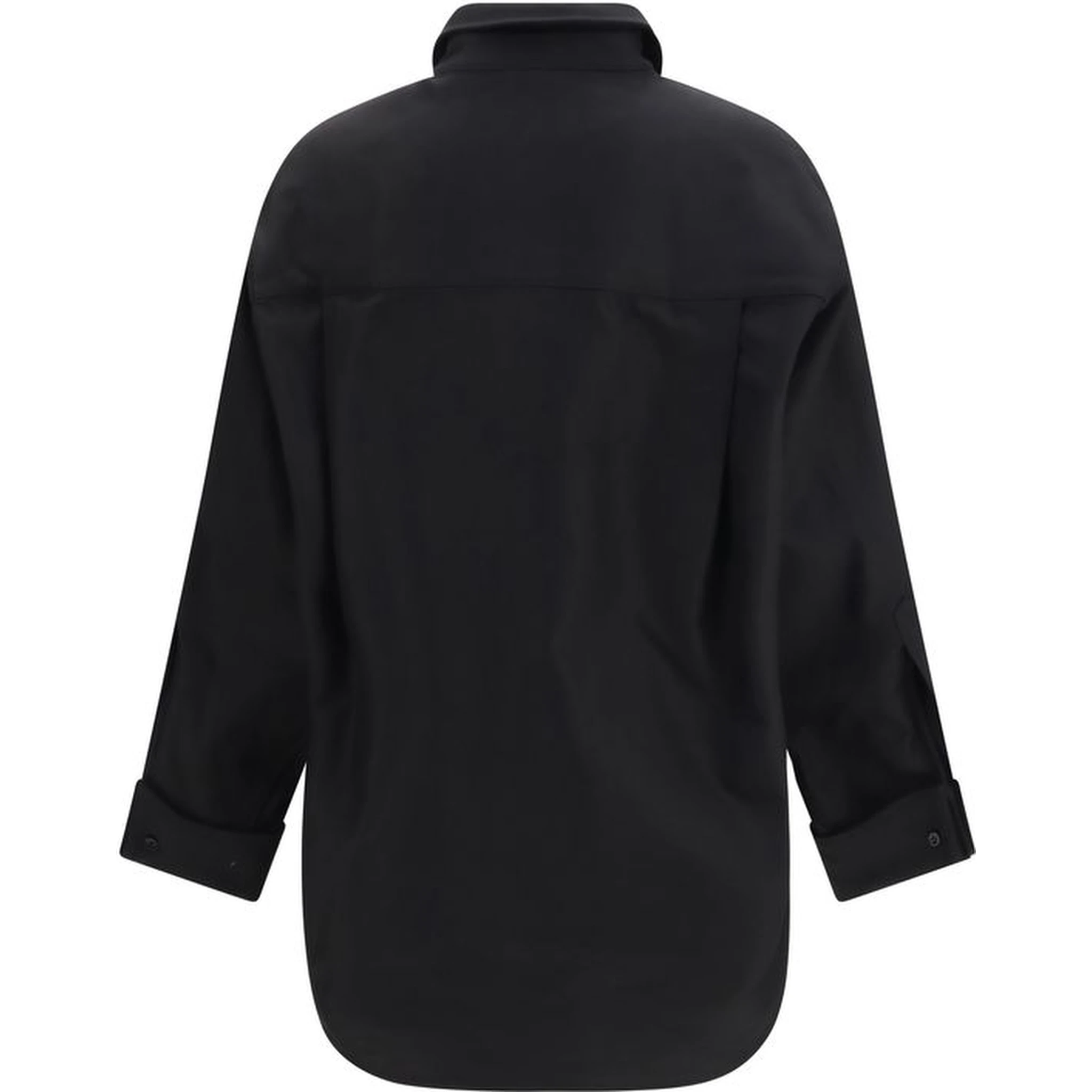 Black Cotton Dress Shirt