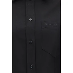 Black Cotton Dress Shirt