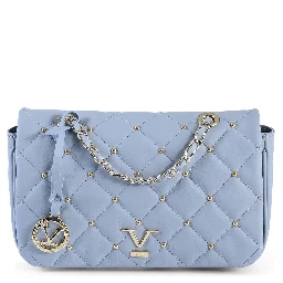 Blue Leather Shoulder Bag