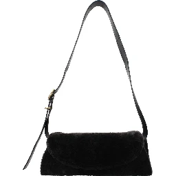 Black Fur Crossbody Bag