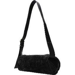 Black Fur Crossbody Bag