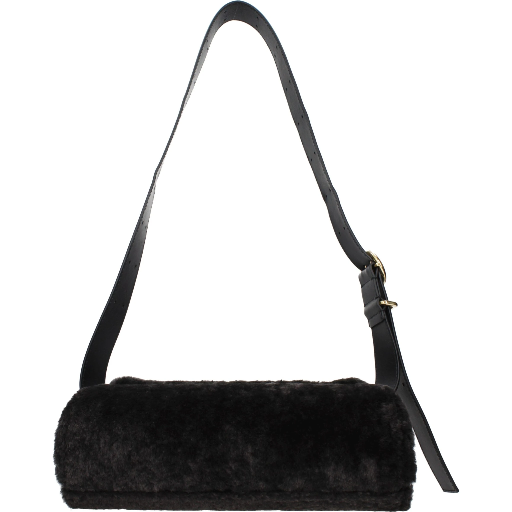 Black Fur Crossbody Bag