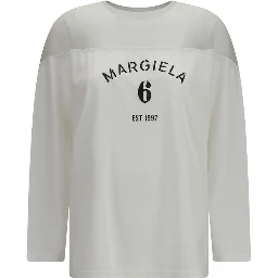 White Cotton Long Sleeve T-Shirt