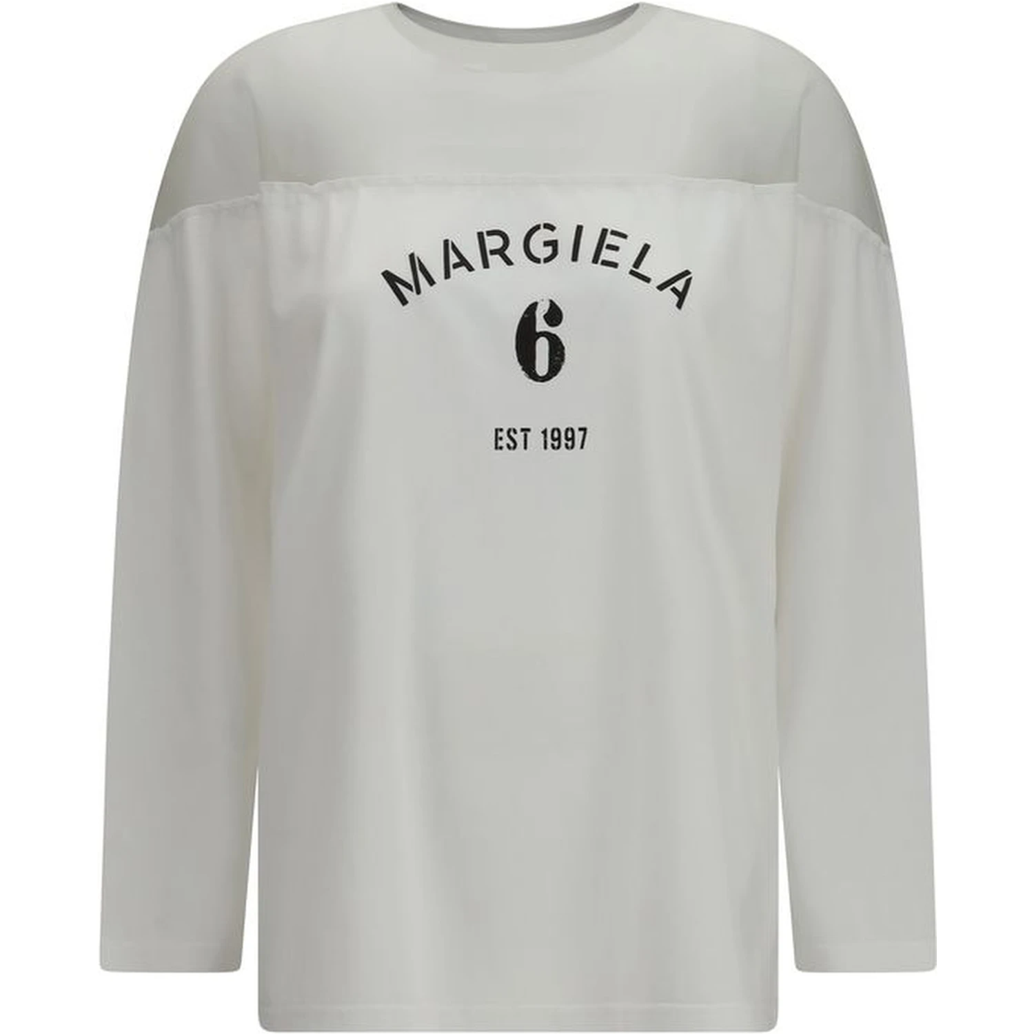 White Cotton Long Sleeve T-Shirt