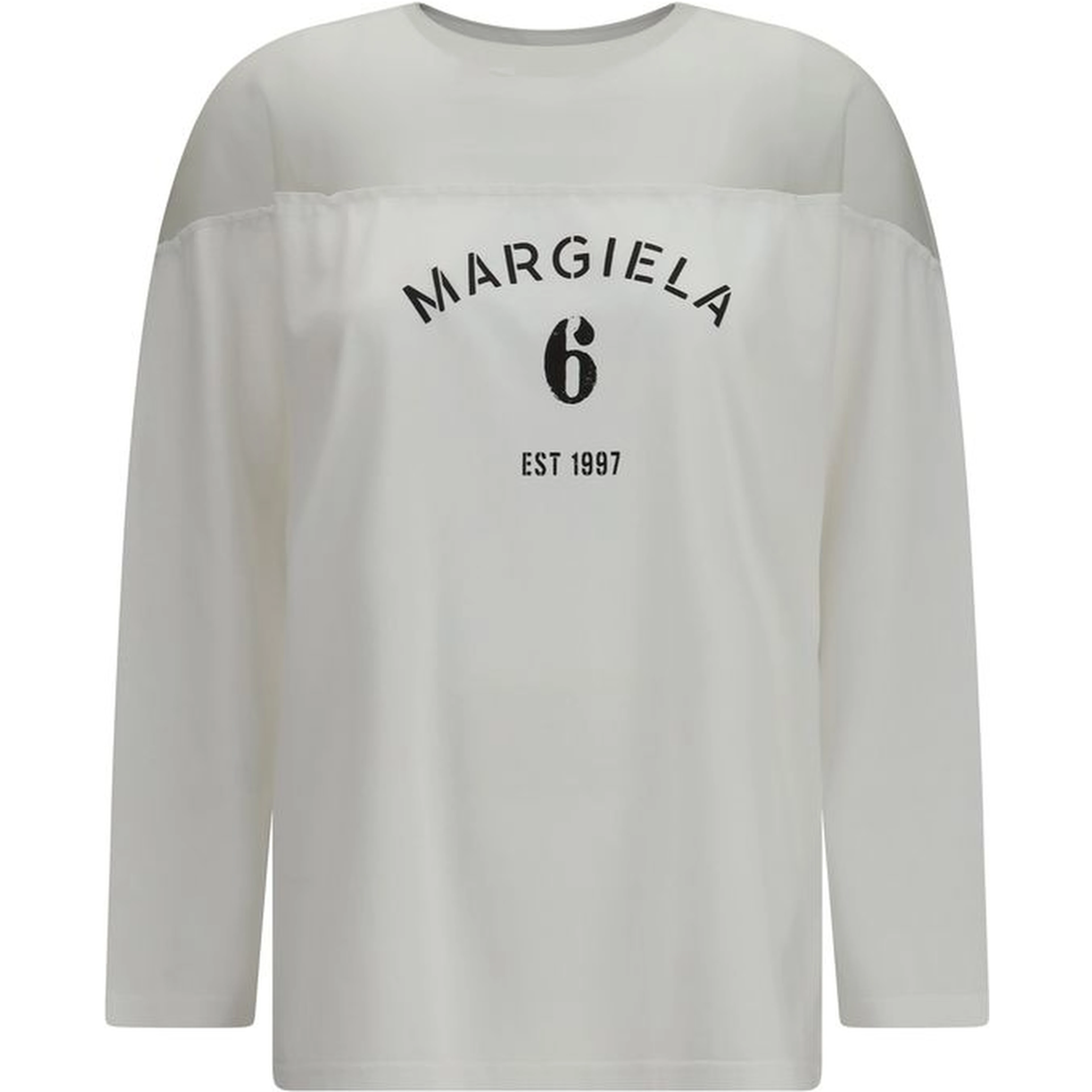 White Cotton Long Sleeve T-Shirt