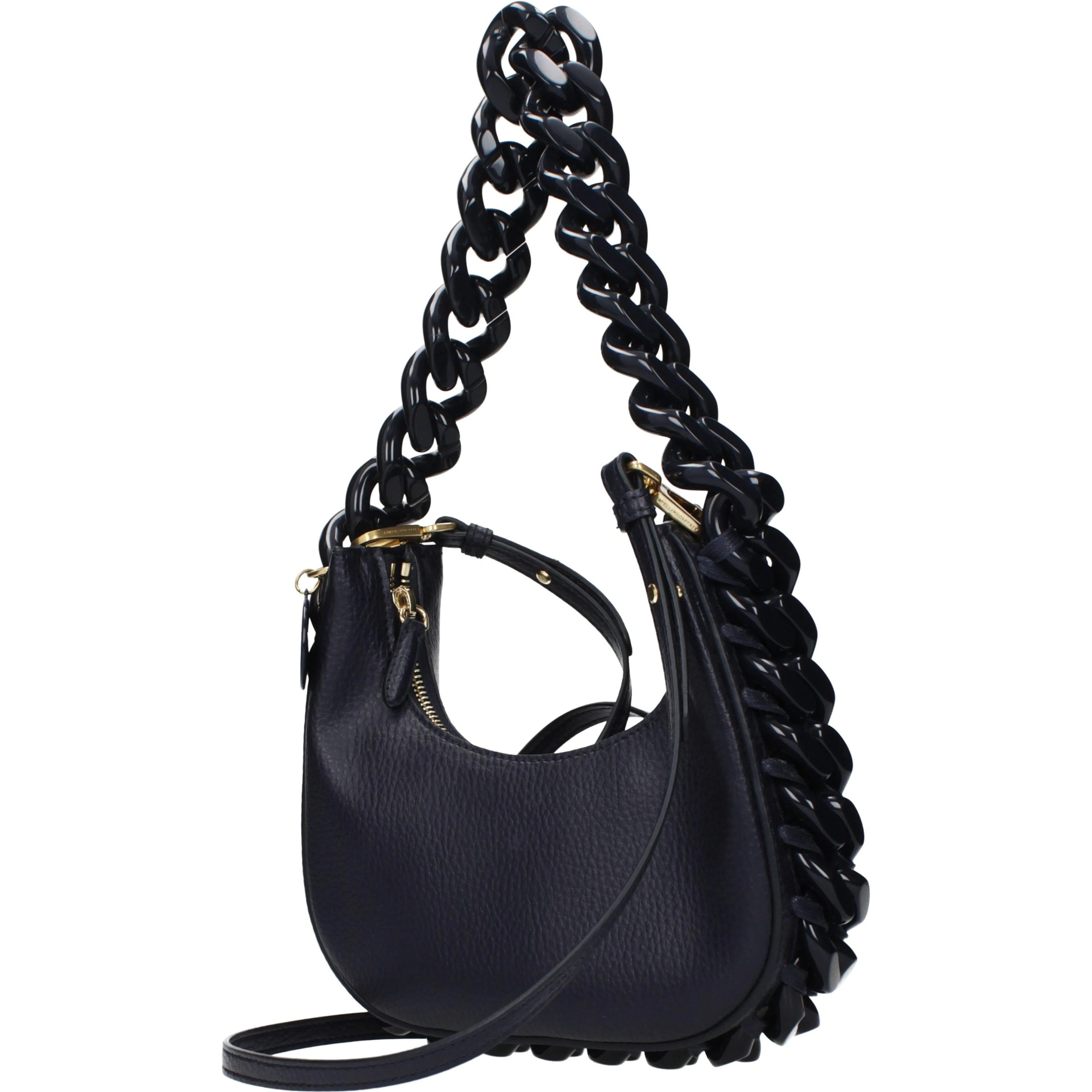 Blue Leather Shoulder Bag