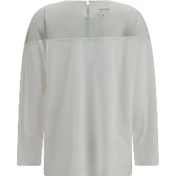 White Cotton Long Sleeve T-Shirt