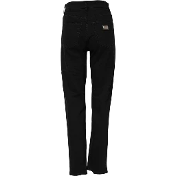 Black Boyfriend Cotton Stretch Denim Jeans