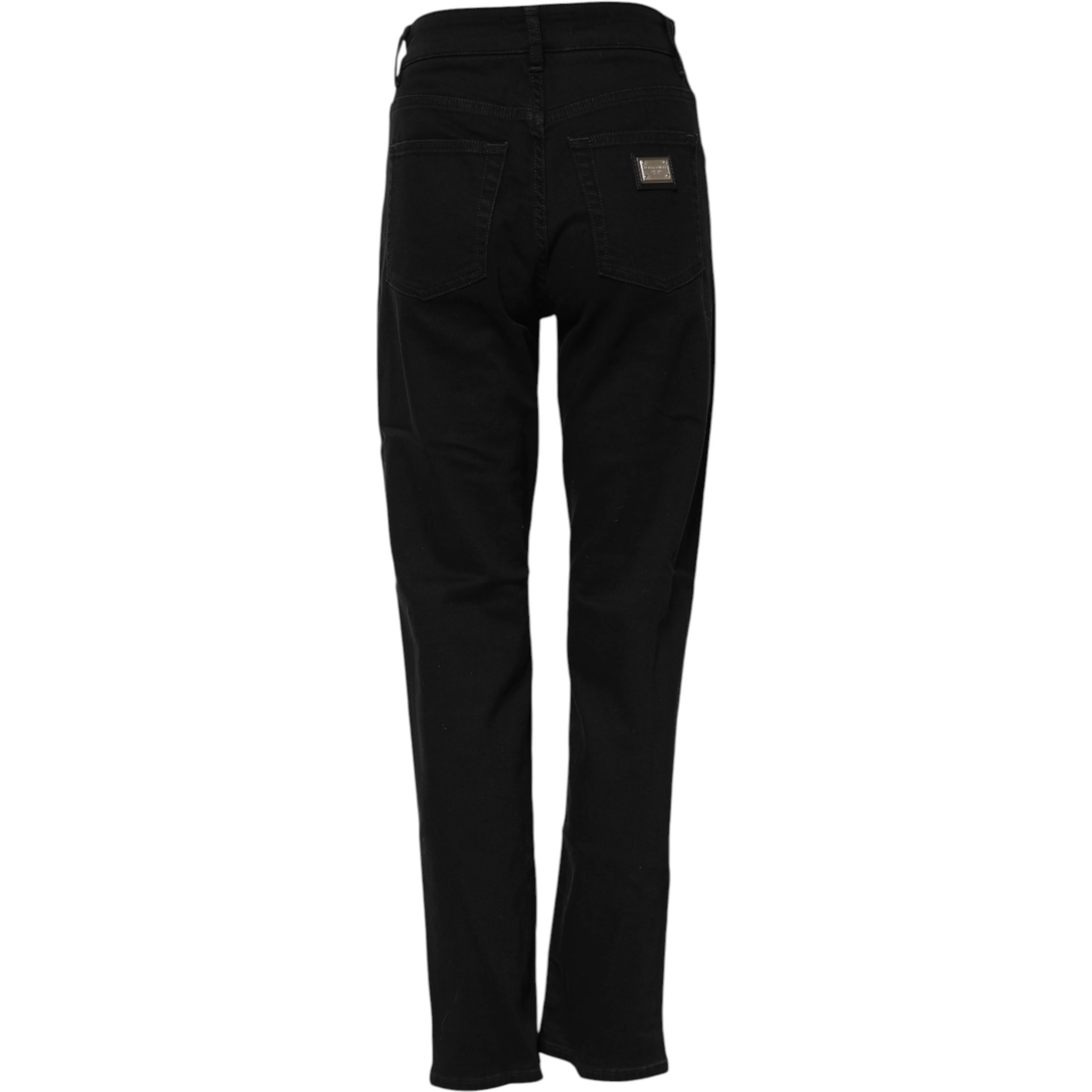 Black Boyfriend Cotton Stretch Denim Jeans
